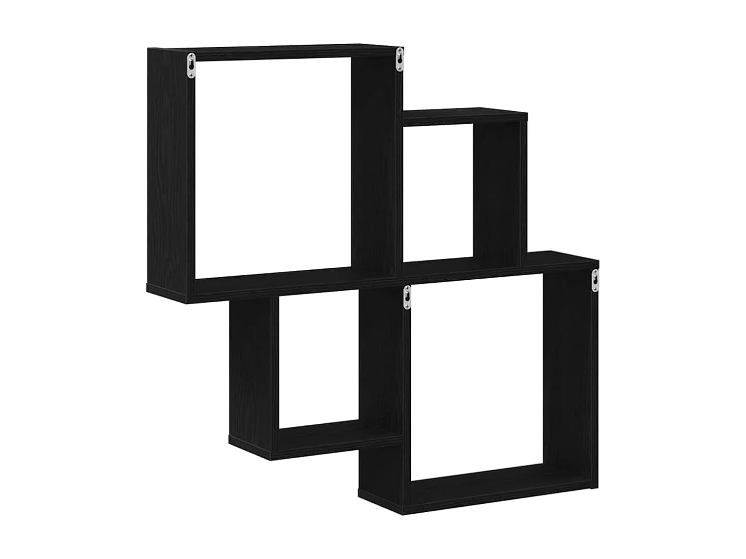 Armario de pared de roble negro 80x15x78,5 cm en madera reconstituida