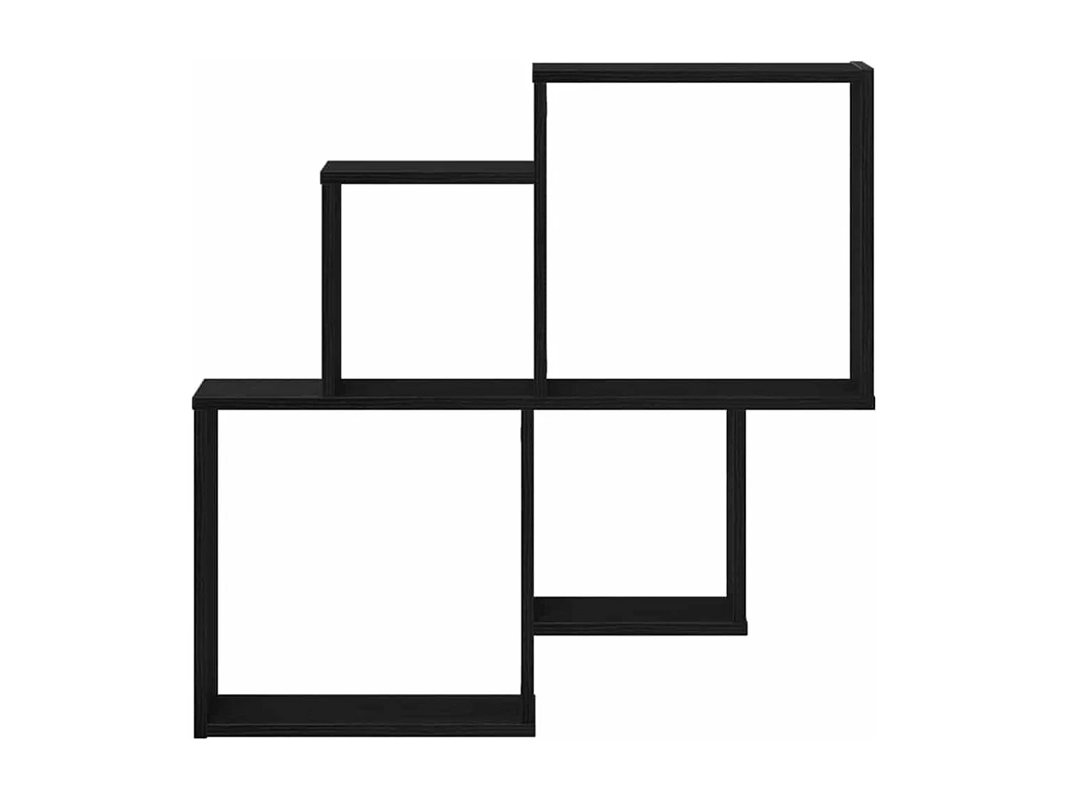 Armario de pared de roble negro 80x15x78,5 cm en madera reconstituida