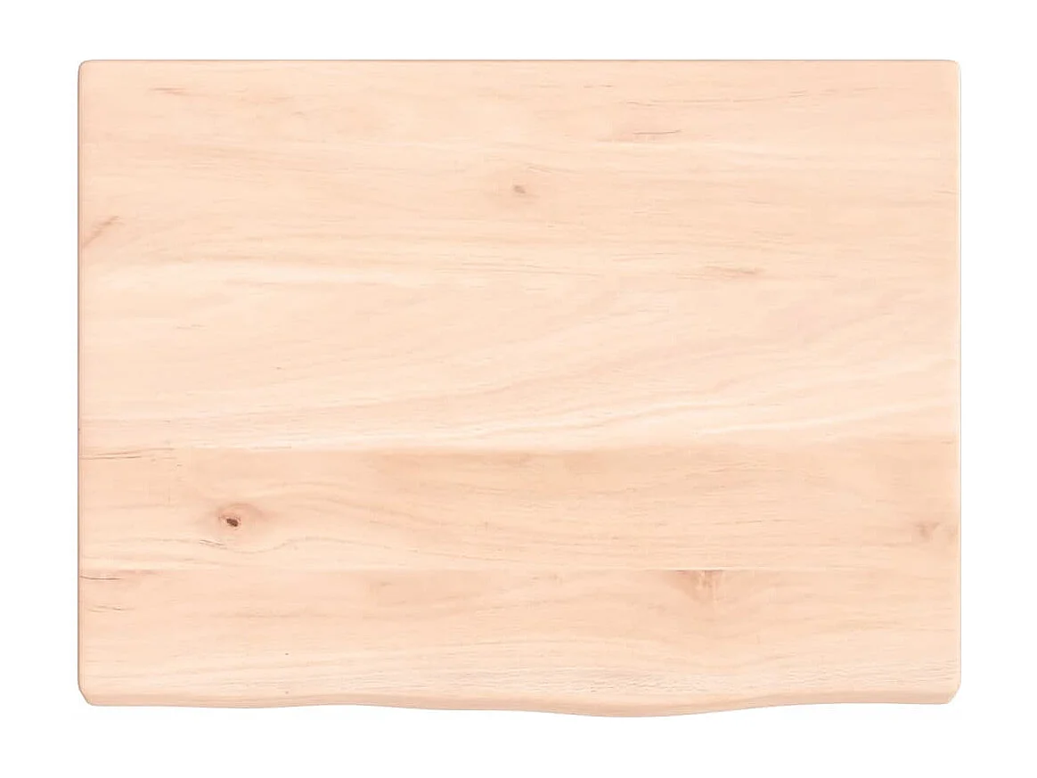 Mensola da parete 40x30x2 cm in legno massello di rovere non trattato