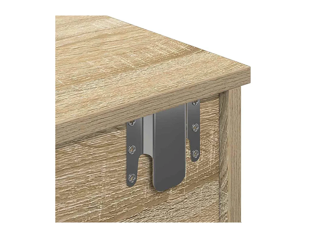 Étagère murale avec tiroirs chêne sonoma bois d'ingénierie