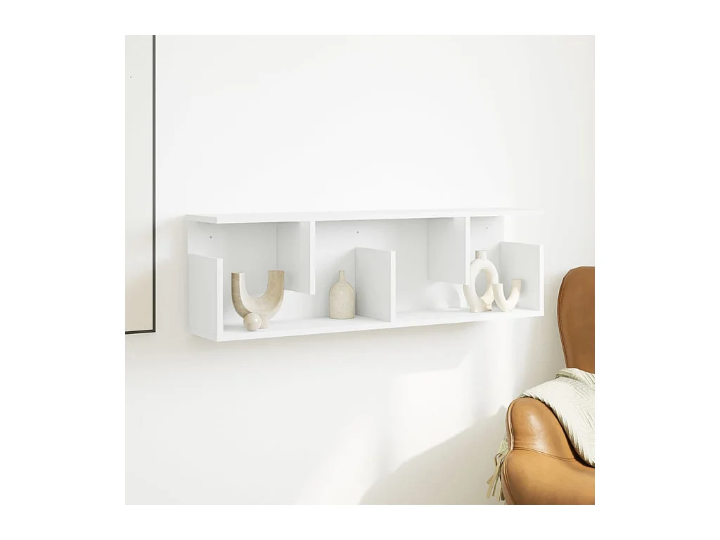 Wandschrank 100x20x30 cm weiß Holzwerkstoff