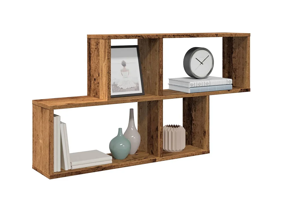 Étagère murale vieux bois 100x18x53 cm bois d'ingénierie