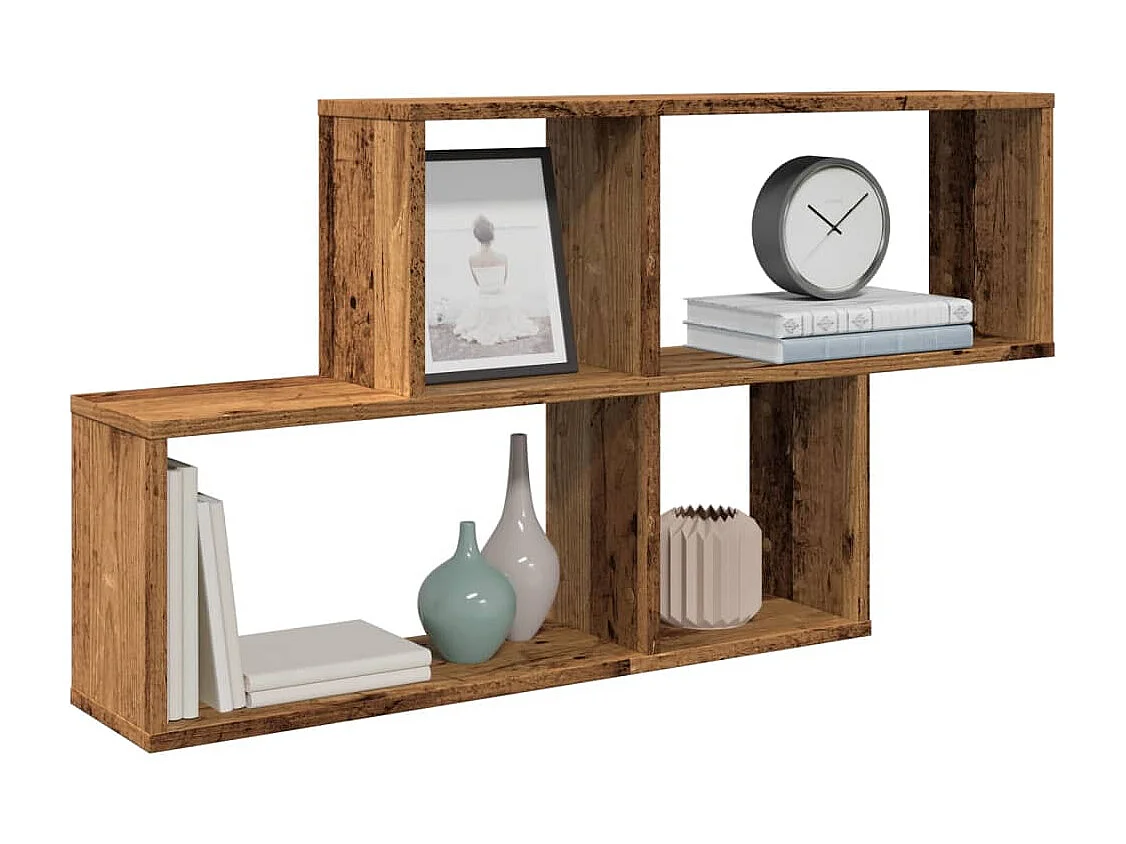 Mensola da parete in legno vecchio 100x18x53 cm in legno ingegnerizzato