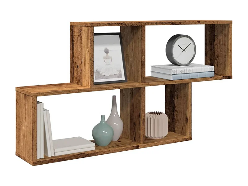 Étagère murale vieux bois 100x18x53 cm bois d'ingénierie