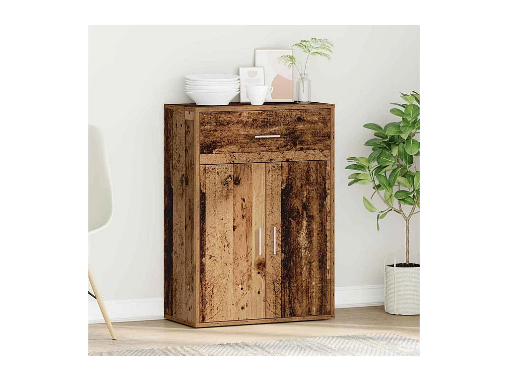 Buffet avec tiroir Vieux bois 79 x 38 x 80 cm Bois d'ingénierie