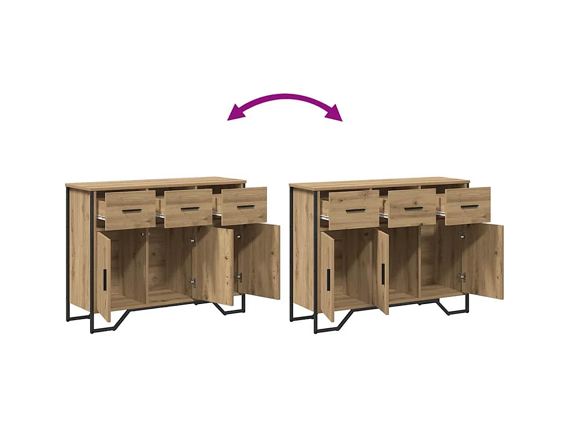 Buffet Artisan en chêne 97x32,5x74,5 cm Bois d'ingénierie