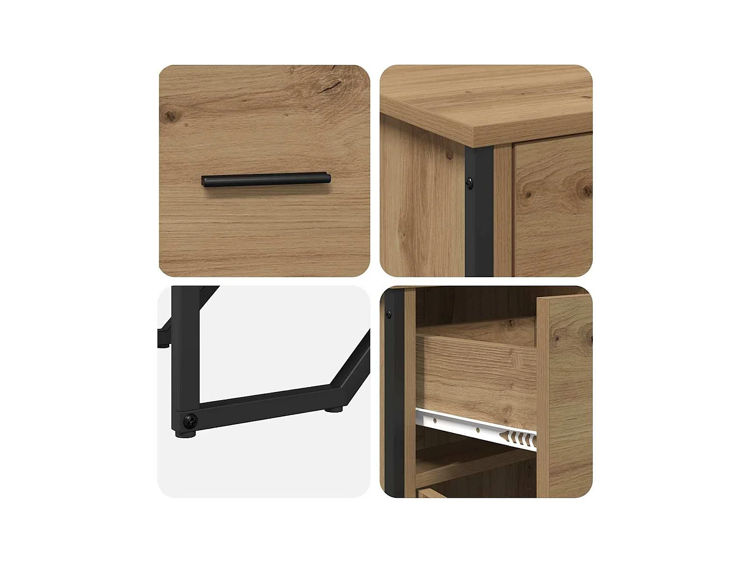 Buffet Artisan en chêne 97x32,5x74,5 cm Bois d'ingénierie