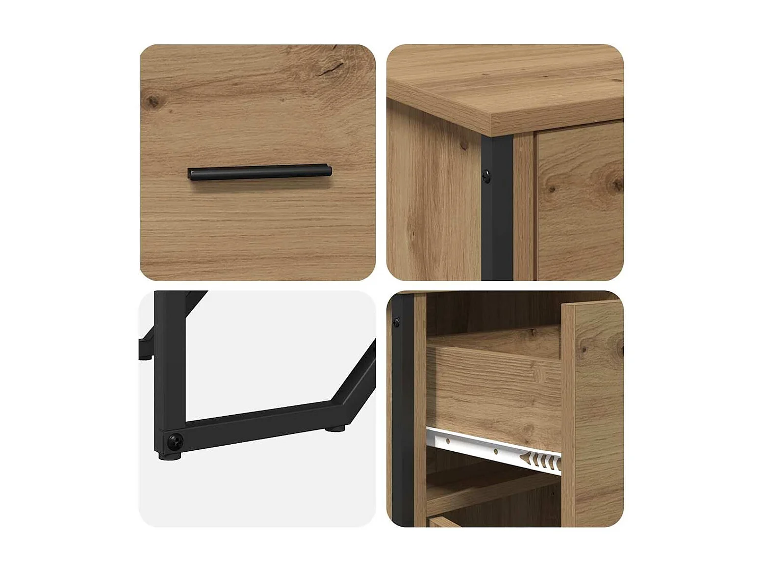 Credenza Artisan Oak 97x32,5x74,5 cm in legno ingegnerizzato