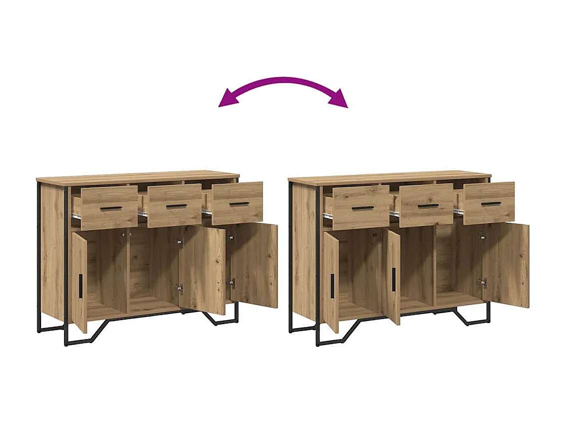 Credenza Artisan Oak 97x32,5x74,5 cm in legno ingegnerizzato