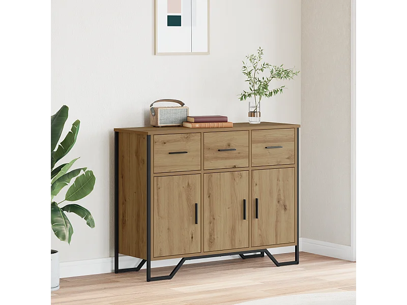 Buffet Artisan en chêne 97x32,5x74,5 cm Bois d'ingénierie