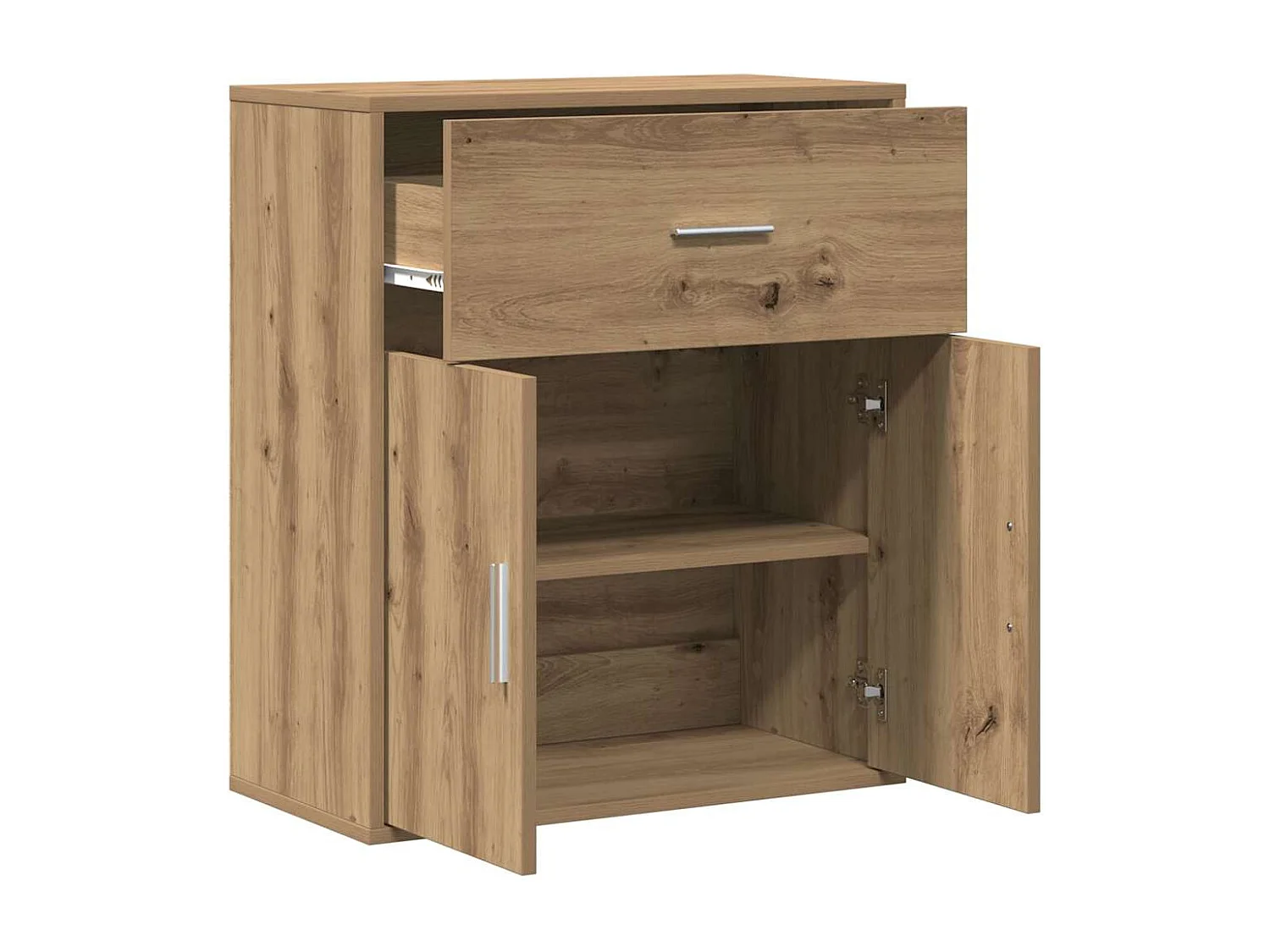 Handgemaakt eikenhouten dressoir 60 x 31 x 70 cm Technisch hout
