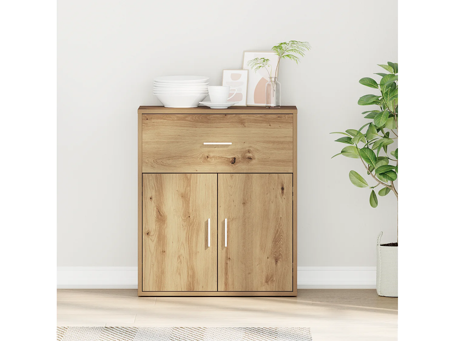 Buffet chêne artisanal 60 x 31 x 70 cm Bois d'ingénierie