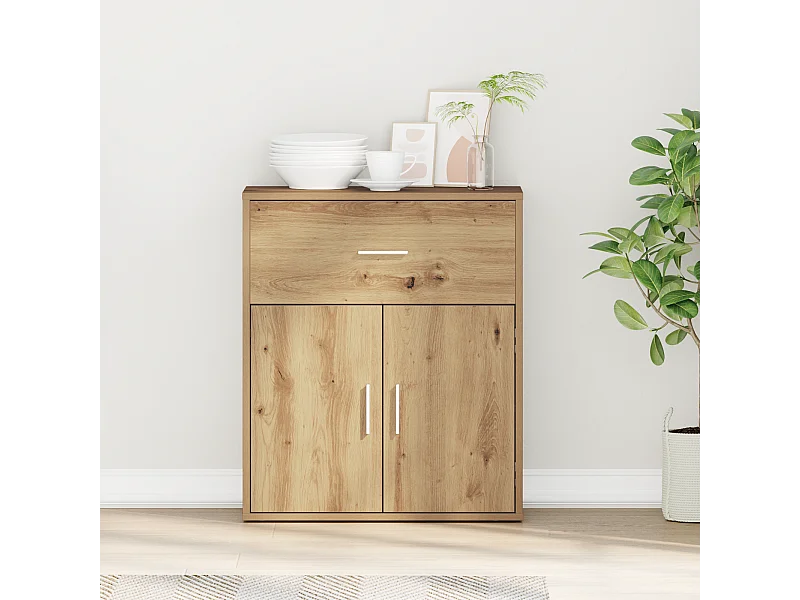 Handgemaakt eikenhouten dressoir 60 x 31 x 70 cm Technisch hout