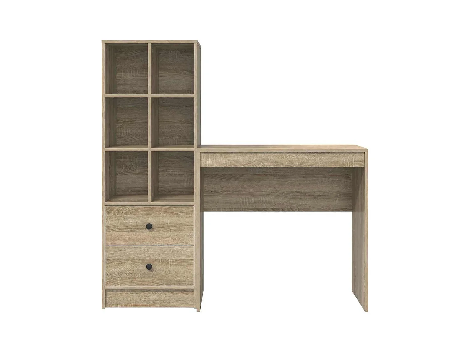 Bureau Avec Rangement Chêne Sonoma Bois d'Ingénierie