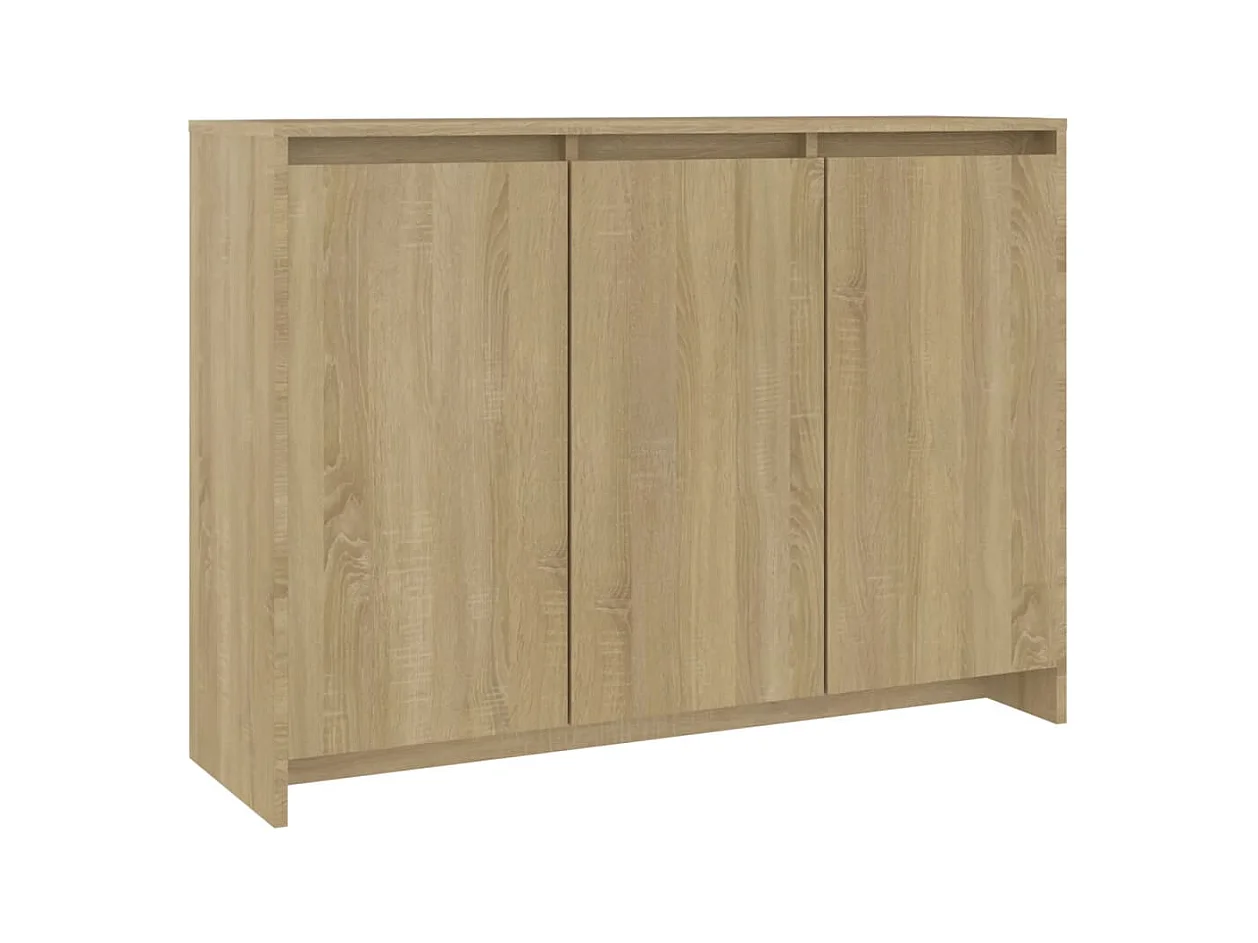 Sideboard aus Sonoma-Eiche, 102 x 33 x 75 cm, Holzwerkstoff