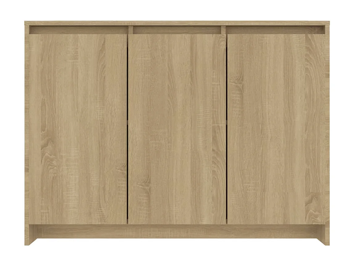 Sideboard aus Sonoma-Eiche, 102 x 33 x 75 cm, Holzwerkstoff