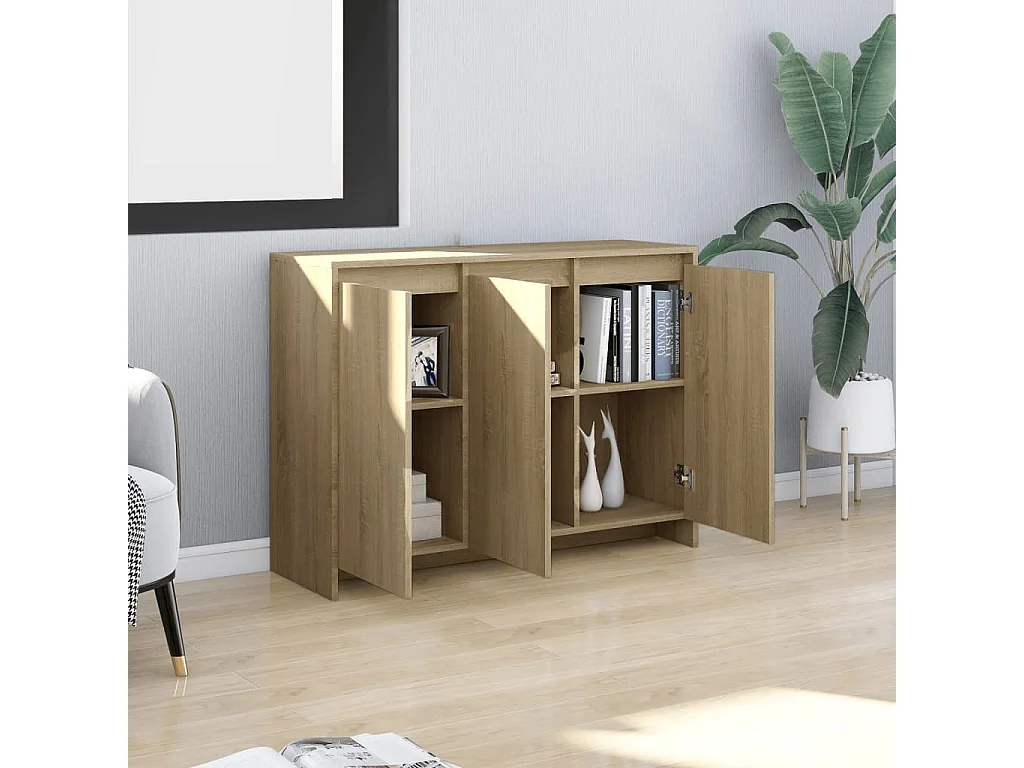 Buffet Chêne sonoma 102x33x75 cm Bois d'ingénierie