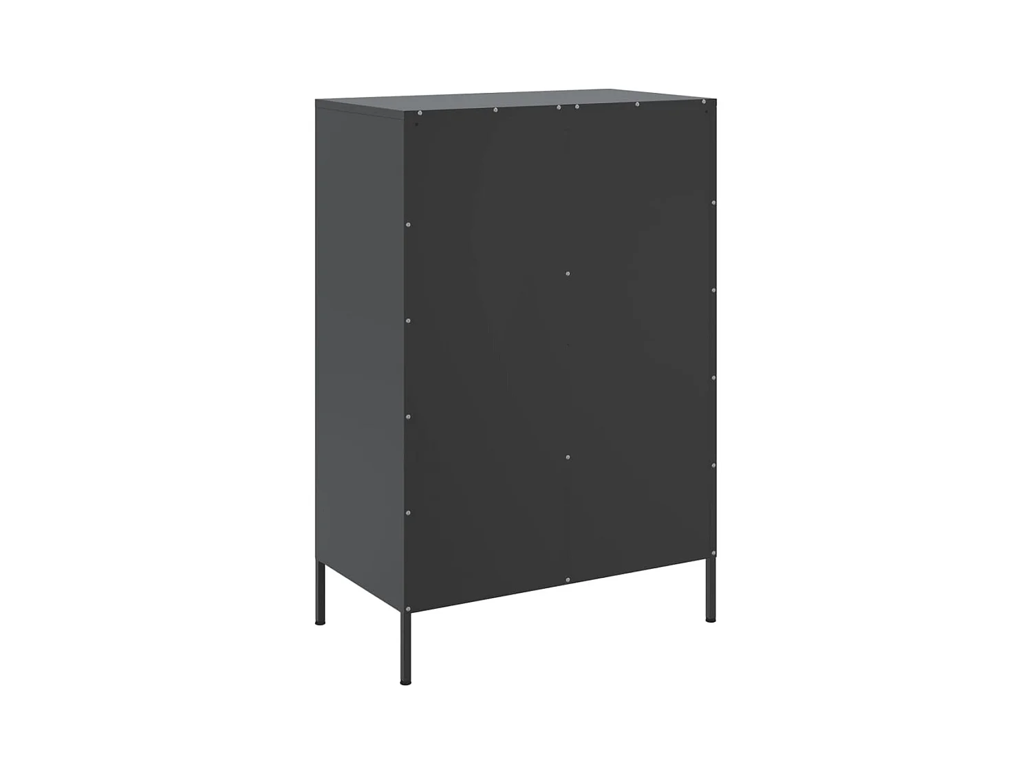 Buffet haut noir 68x39x101,5 cm acier