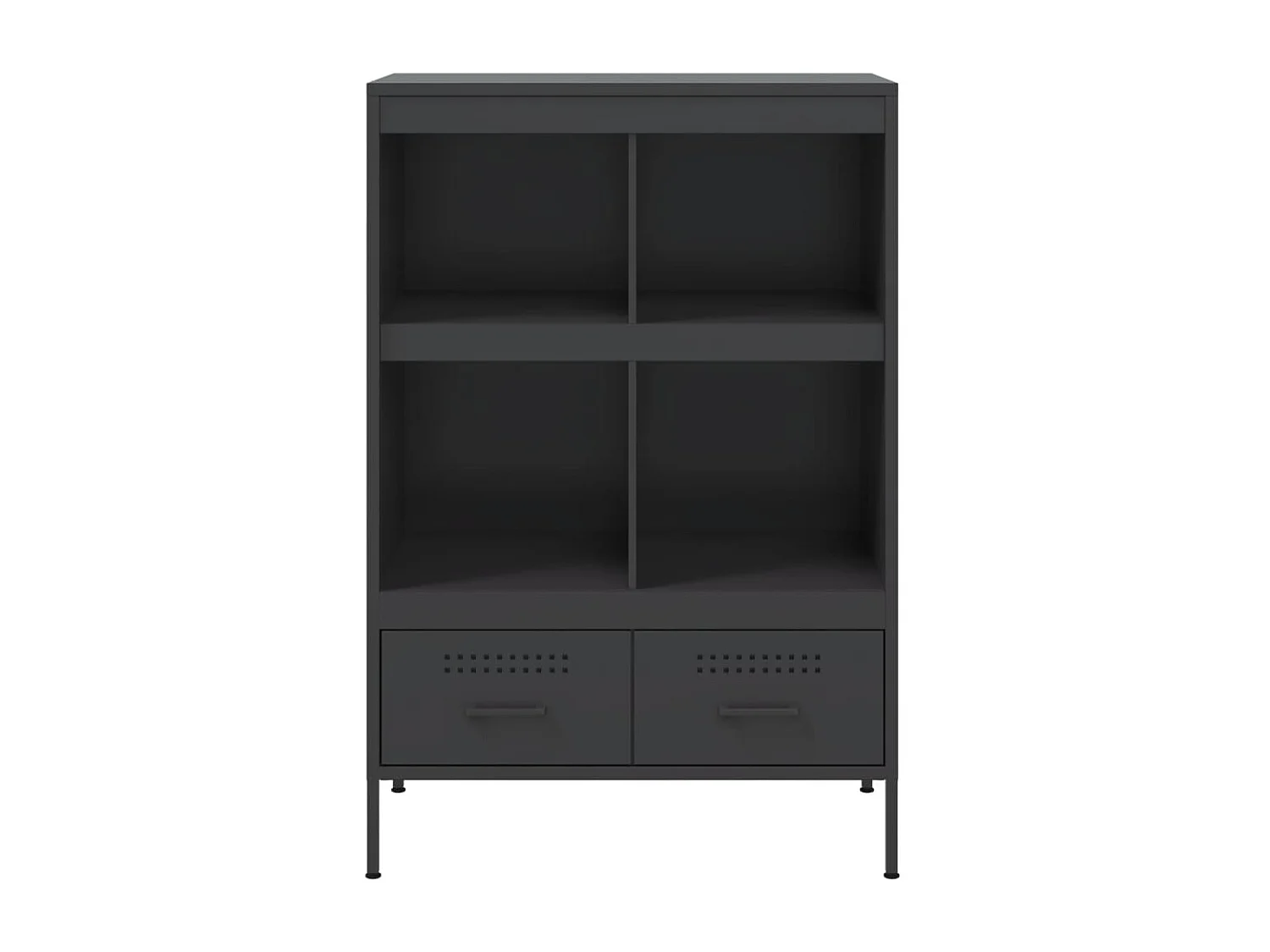 Buffet haut noir 68x39x101,5 cm acier