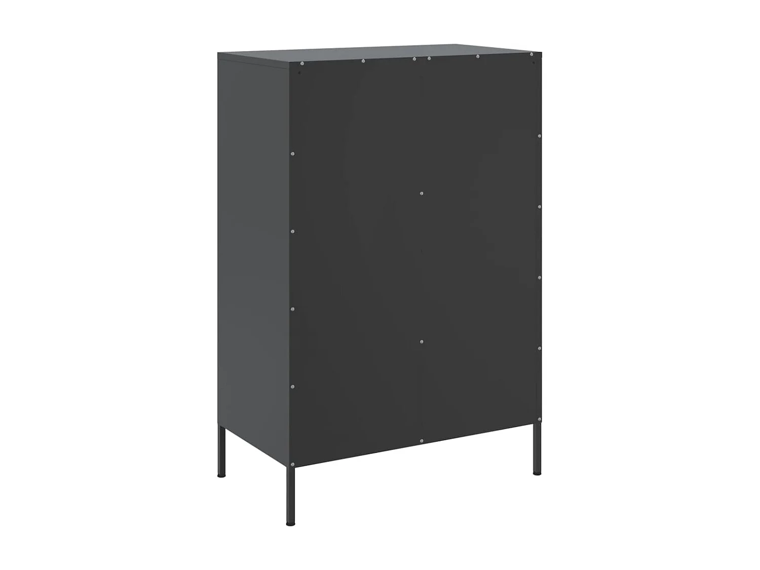 Buffet haut noir 68x39x101,5 cm acier