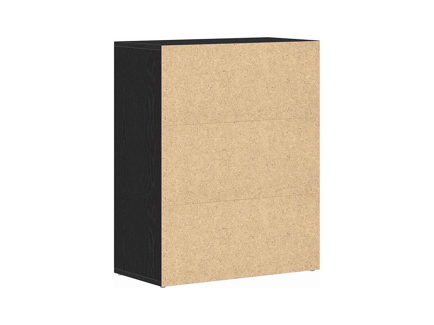 Buffet Noir Chêne 60x30x75 cm en bois d'ingénierie