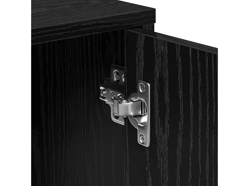 Haut Armoire 2 pcs Chêne noir 60 x 31 x 70 cm Bois d'ingénierie