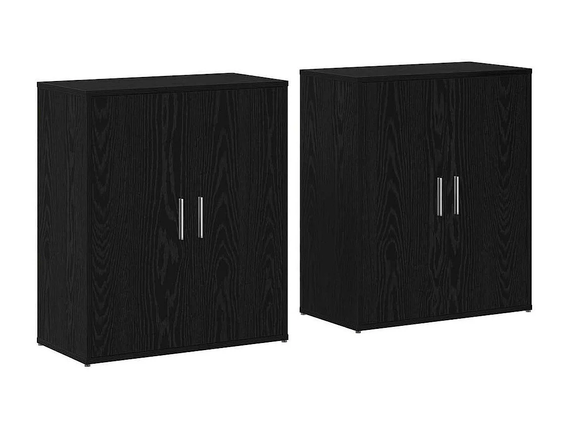 Armario alto 2 piezas Roble Negro 60 x 31 x 70 cm Madera de ingeniería