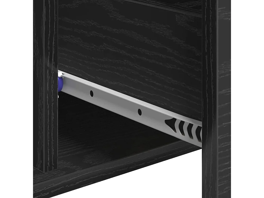 Credenza con cassetto Rovere nero 60 x 31 x 70 cm Legno composito