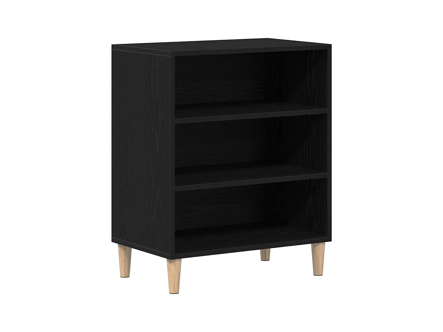 Buffet Noir en Chêne 57x35x70 cm en Bois d'ingénierie