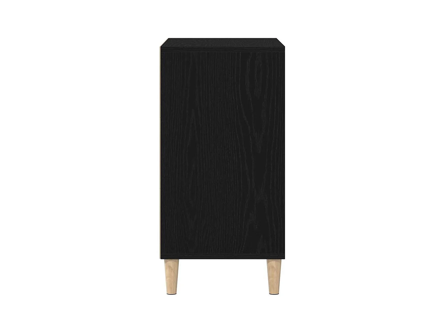 Buffet Noir en Chêne 57x35x70 cm en Bois d'ingénierie