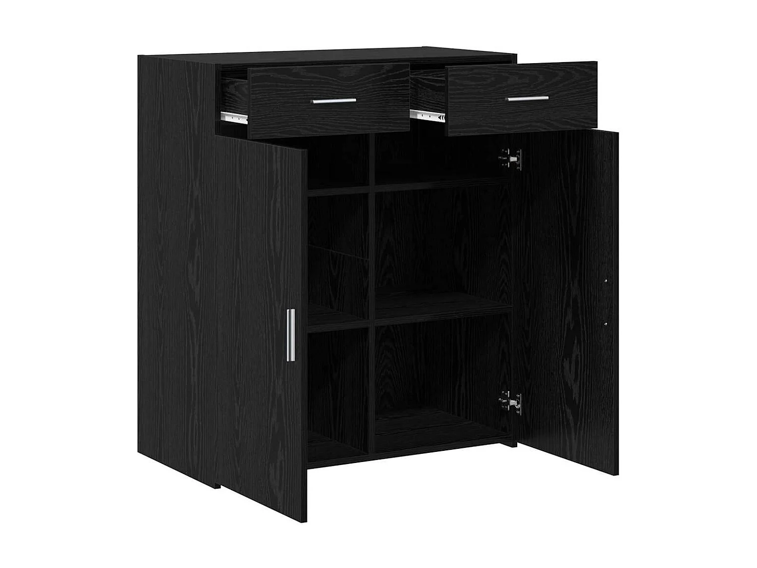 Cabinet de rangement Chêne noir 80x42,5x93,5 cm Bois d'ingénierie