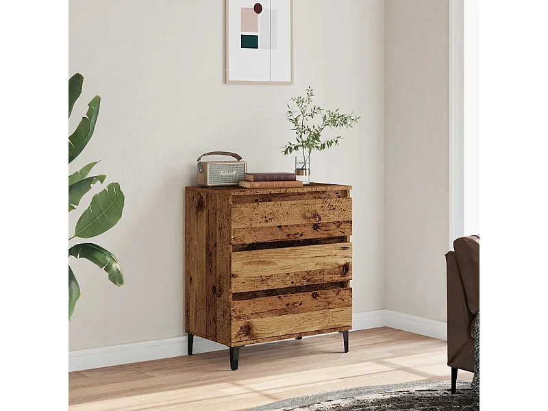 Buffet vieux bois 60x35x70 cm bois d'ingénierie