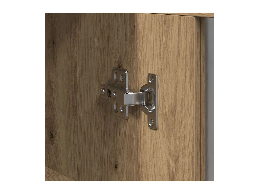 Pensili da parete a 2 pezzi in rovere Artisan da 69,5 x 34 x 90 cm, realizzati in legno ingegnerizzato.