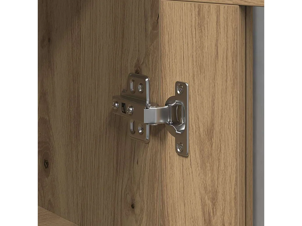 Pensili da parete a 2 pezzi in rovere Artisan da 69,5 x 34 x 90 cm, realizzati in legno ingegnerizzato.