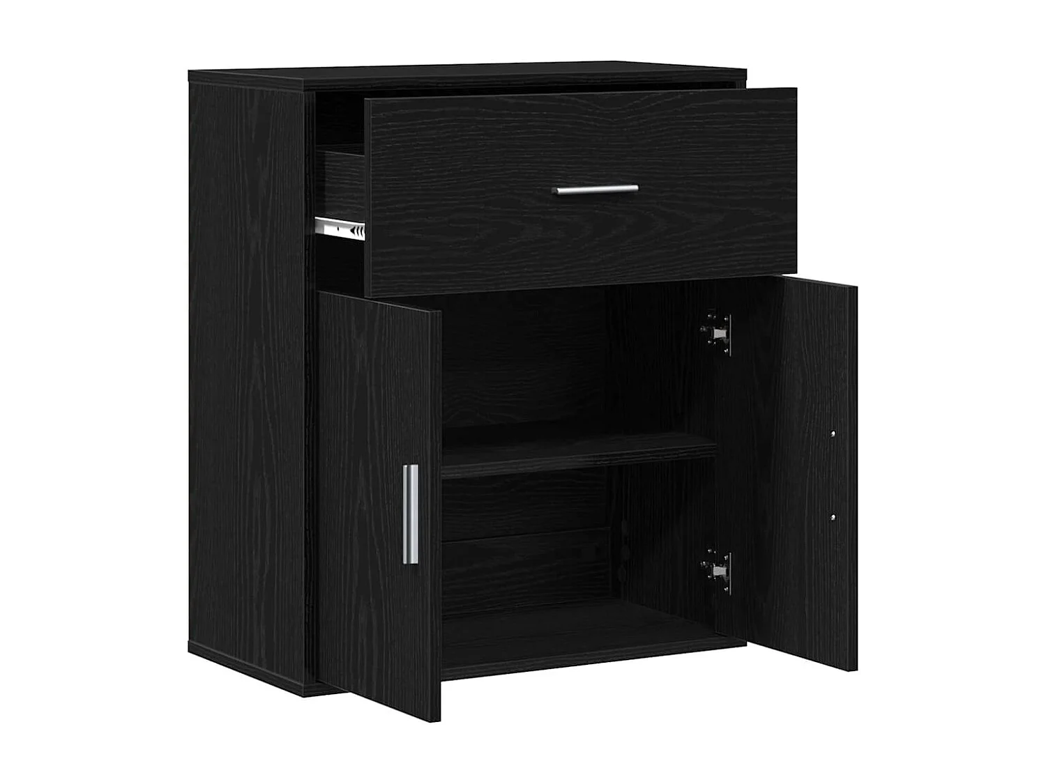 Buffet avec tiroir Chêne noir 60 x 31 x 70 cm Bois d'ingénierie