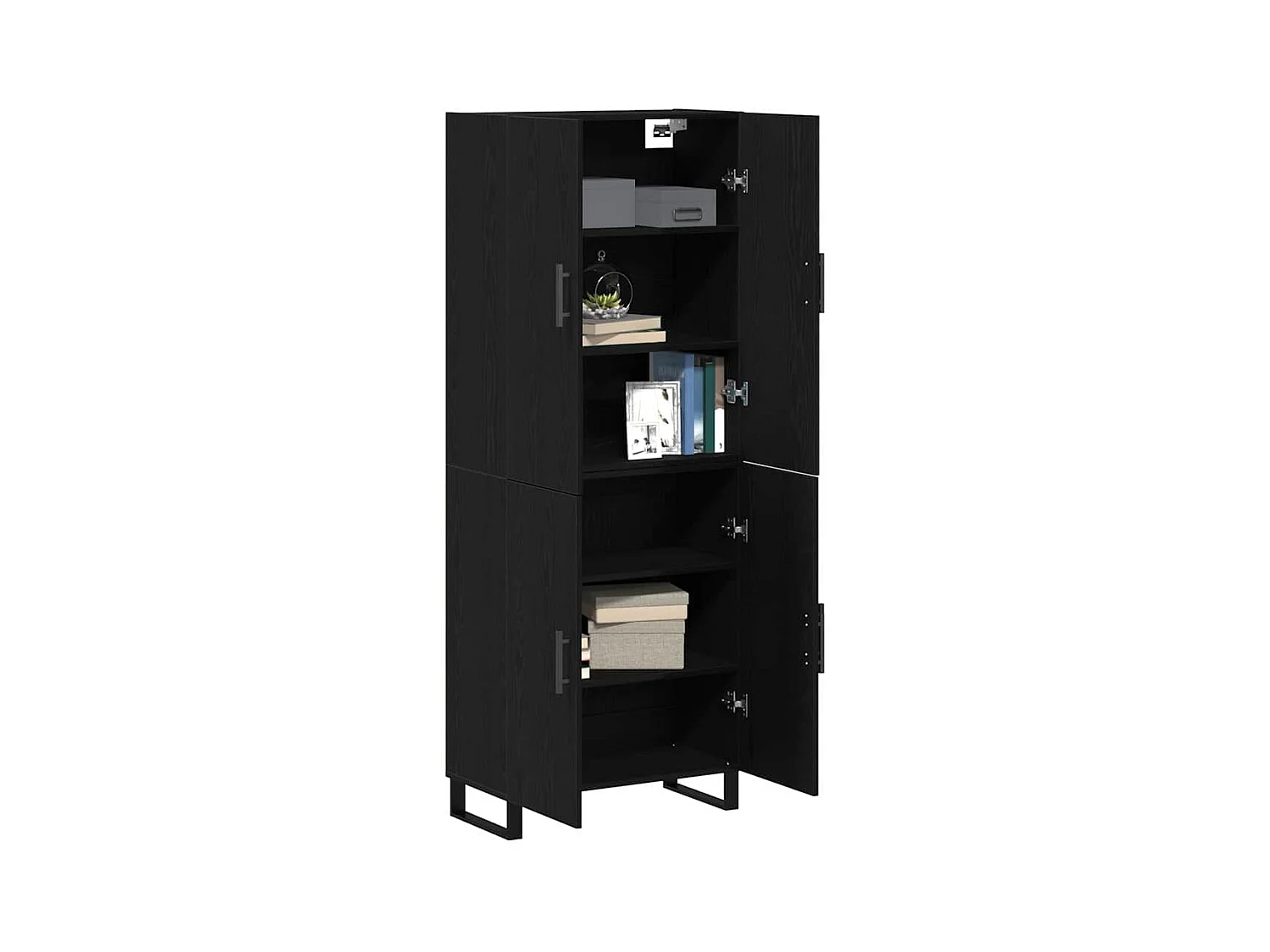 Armoires 2 pcs Chêne noir 69,5x34x180 cm Bois d'ingénierie