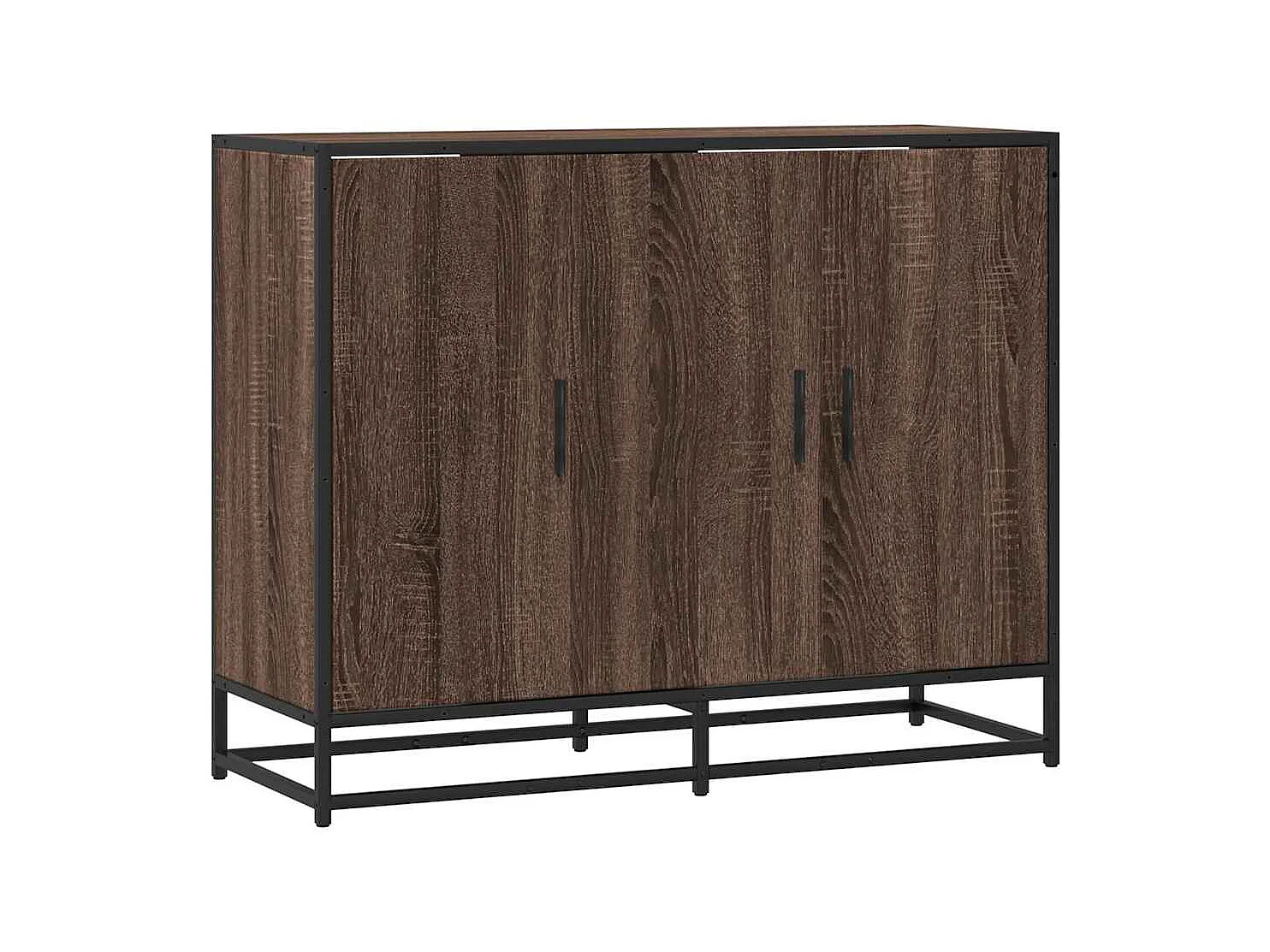 Buffet chêne marron 94x35x76 cm bois d'ingénierie