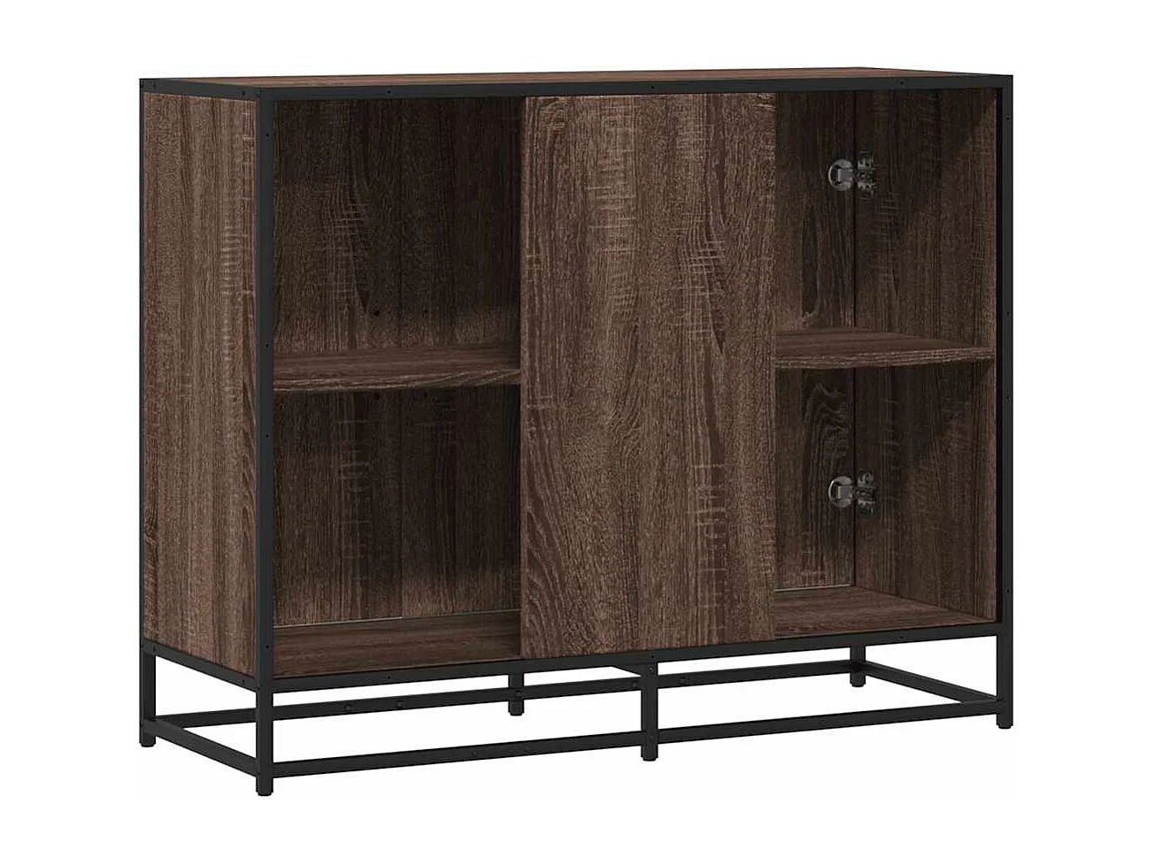 Buffet chêne marron 94x35x76 cm bois d'ingénierie