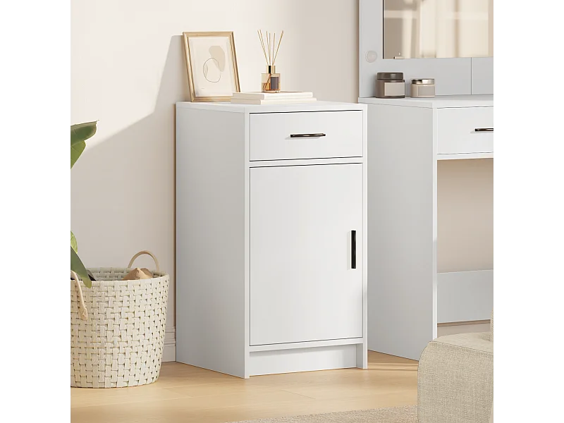 Weißes Sideboard 40x41x75 cm aus Holzwerkstoff