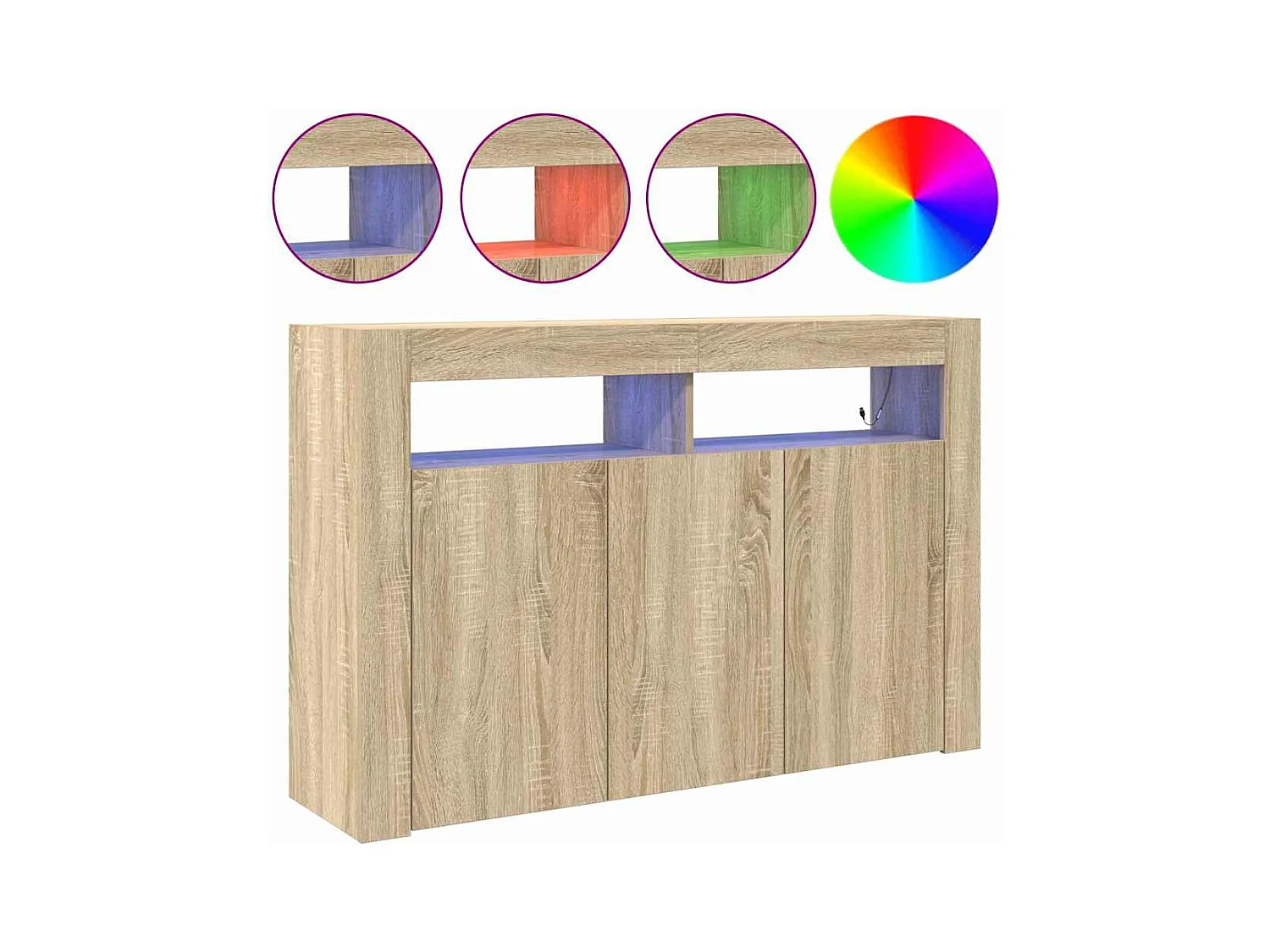 Meuble de rangement Chêne Sonoma Bois d'ingénierie 116 x 30 x 75 cm