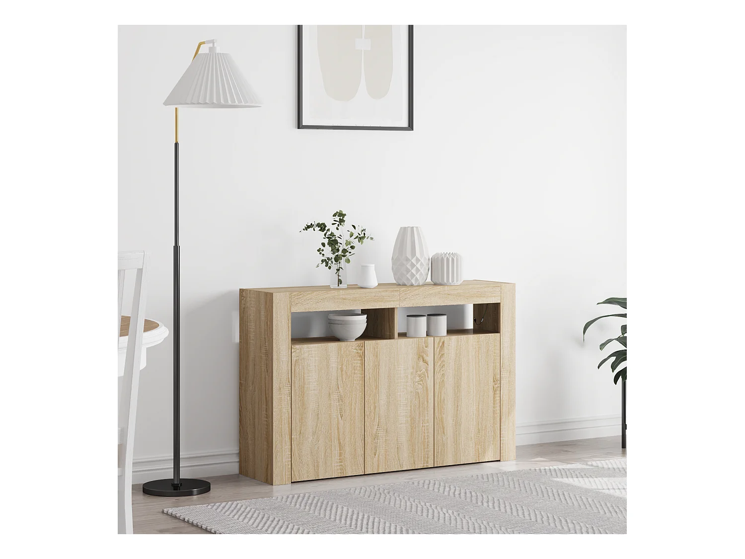 Meuble de rangement Chêne Sonoma Bois d'ingénierie 116 x 30 x 75 cm