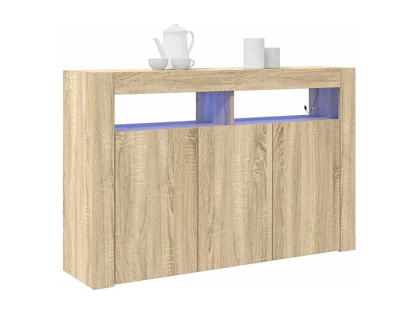 Meuble de rangement Chêne Sonoma Bois d'ingénierie 116 x 30 x 75 cm
