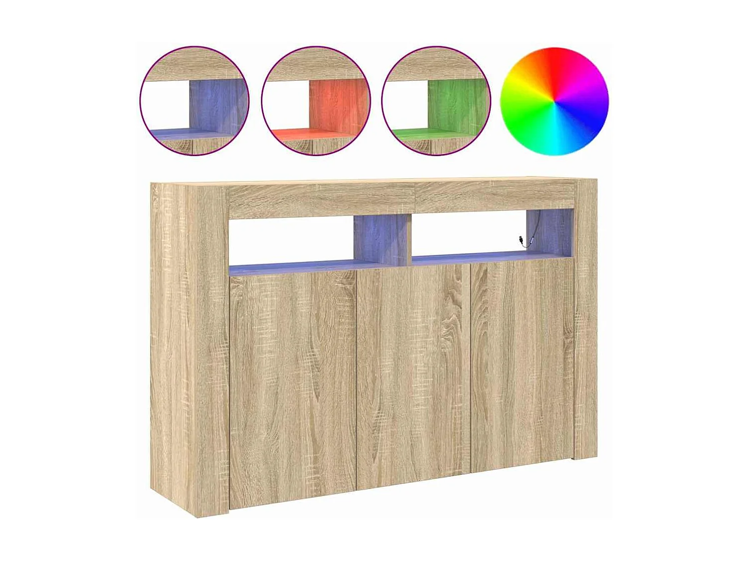 Meuble de rangement Chêne Sonoma Bois d'ingénierie 116 x 30 x 75 cm