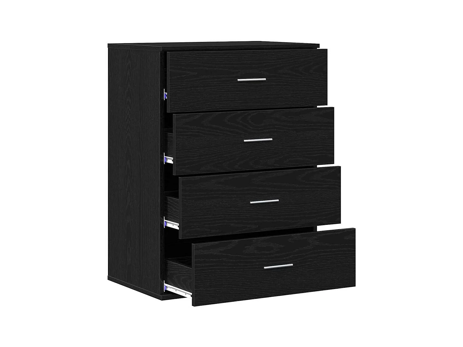 Buffet avec tiroir Chêne Noir 60 x 39 x 80 cm Bois d'ingénierie