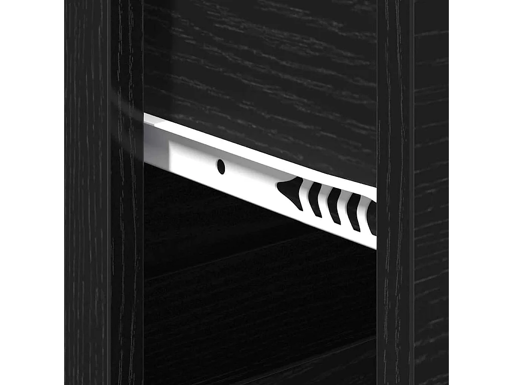 Buffet avec tiroir Chêne Noir 60 x 39 x 80 cm Bois d'ingénierie