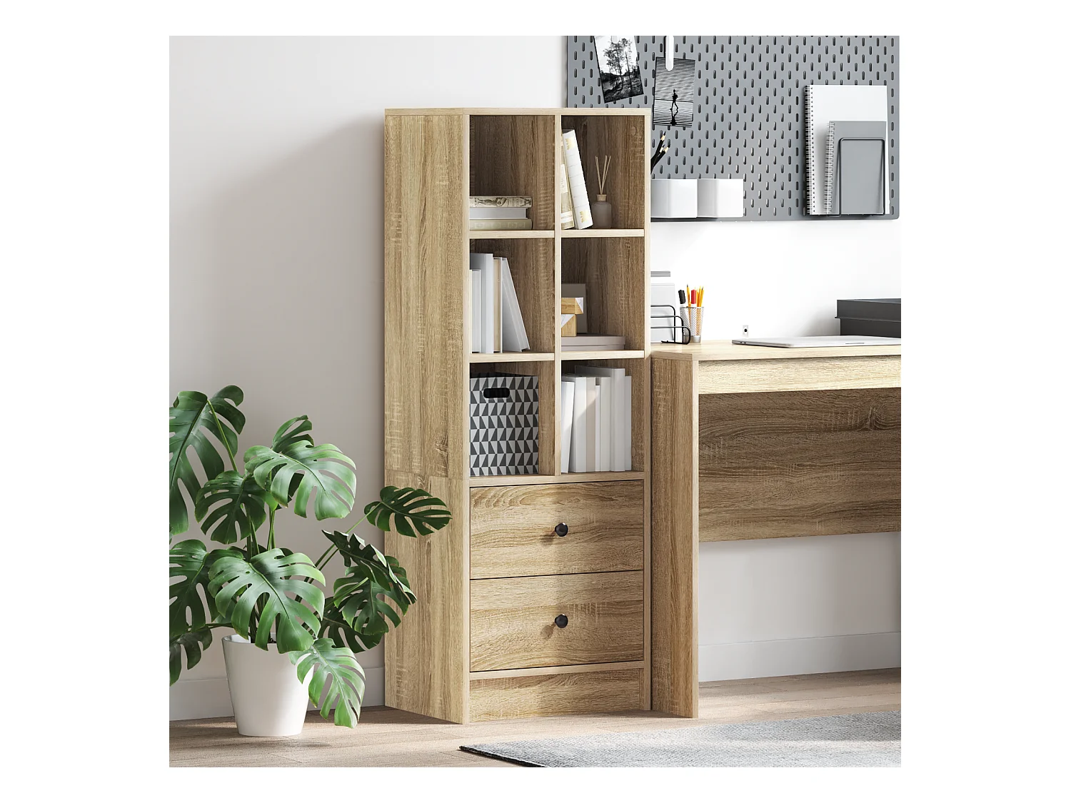 Unité de rangement en chêne Sonoma Chêne Sonoma MDF Grand