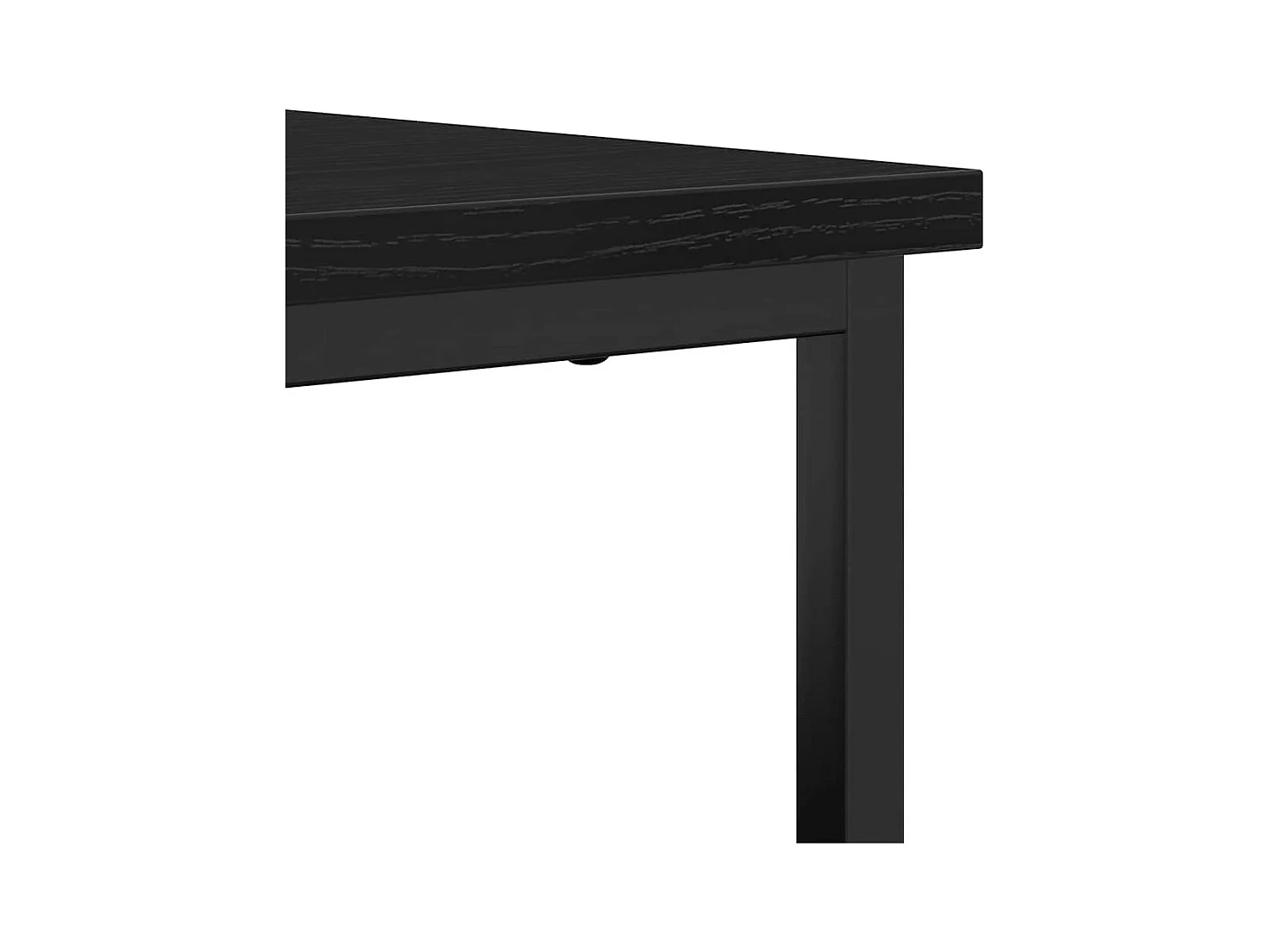 Buffet Noir Chêne 69x35x80 cm Bois d'ingénierie et Acier