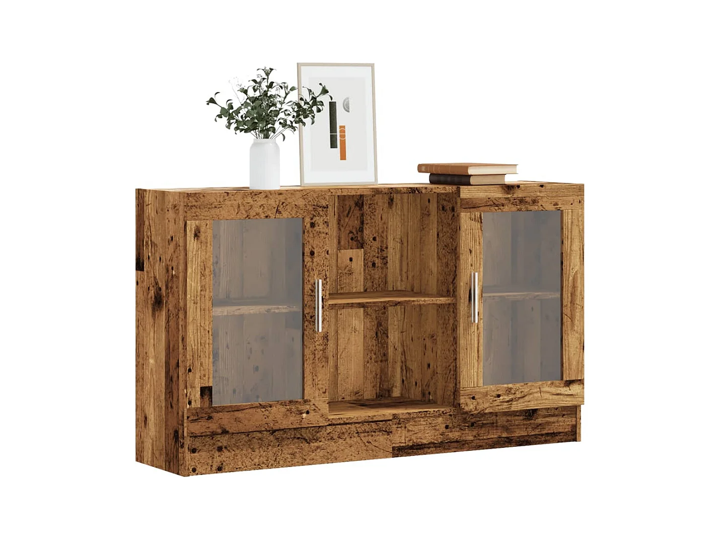 Buffet vieux bois 120x30,5x70 cm bois d'ingénierie