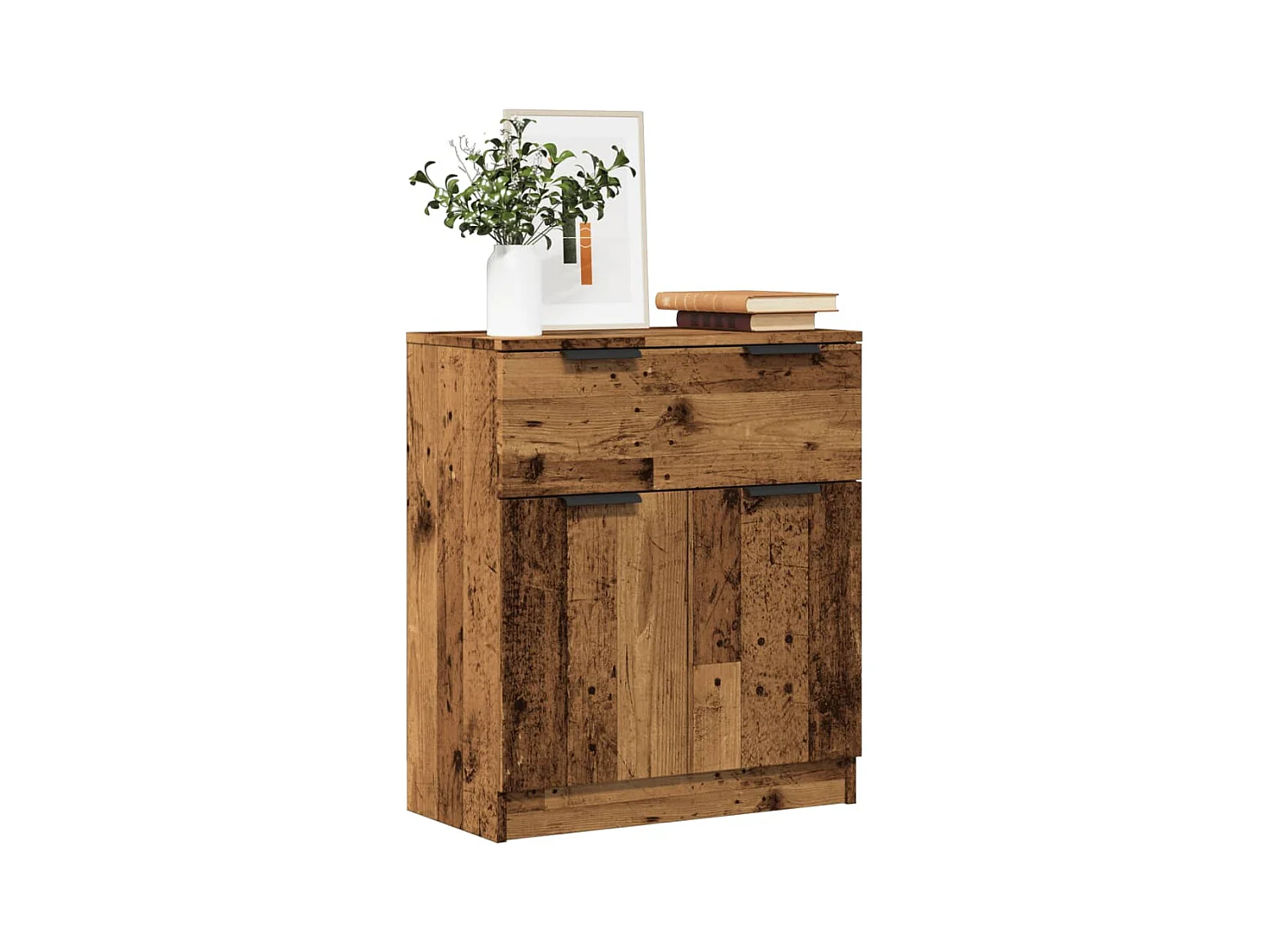 Oud houten dressoir 60x30x70 cm bewerkt hout
