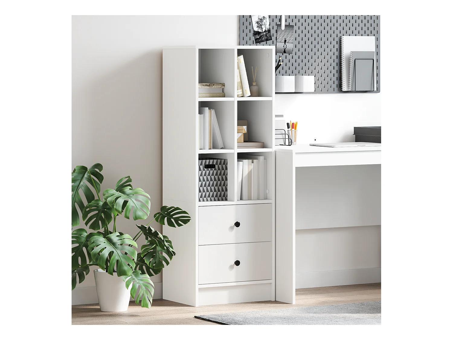 Étagère blanche Blanc MDF Standard Étagère blanche